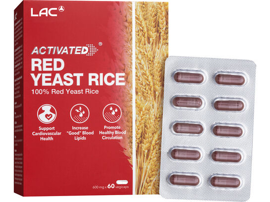 LAC Activated® Red Yeast Rice™ - Naturally Occuring Monacolin K (60 vegicaps)