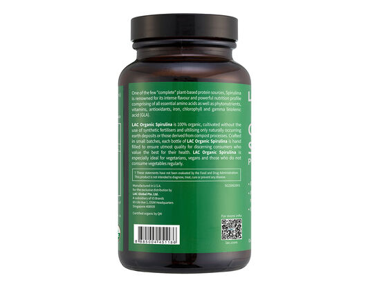 LAC Greens Organic Spirulina™ - Complete Nutrient Support (150gm)