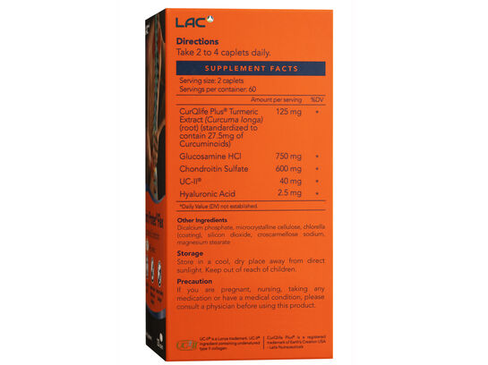 LAC Joint Protec® Flex - UC-II® Collagen + CurQlife Plus® Turmeric 120 caplets