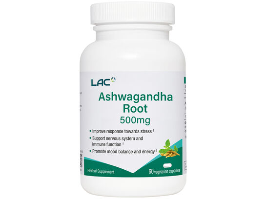 LAC Herbs Ashwagandha Root 500mg (60 vegicaps)