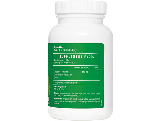 Organic Spirulina™ 500mg - Complete Nutrient Support