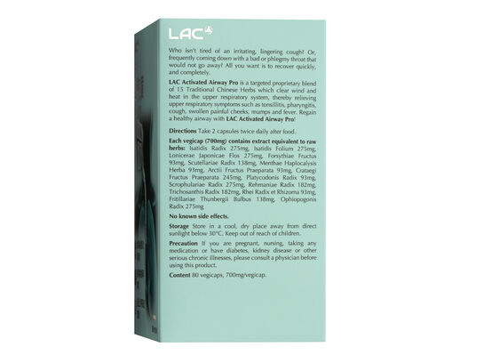 LAC ACTIVATED® Airway Pro™ - Upper Respiratory Relief (80 vegicaps)