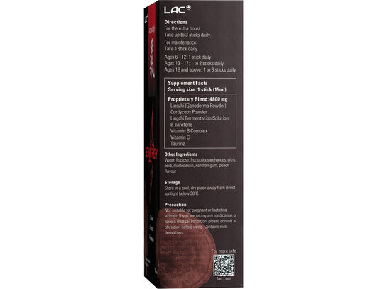 LAC ACTIVATED® Energy (15ml x 15 sticks)