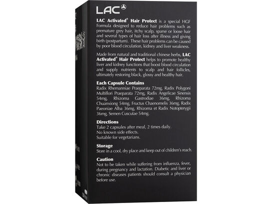 LAC ACTIVATED® Hair Protect™ - Hair Growth Formula (120 vegicaps)