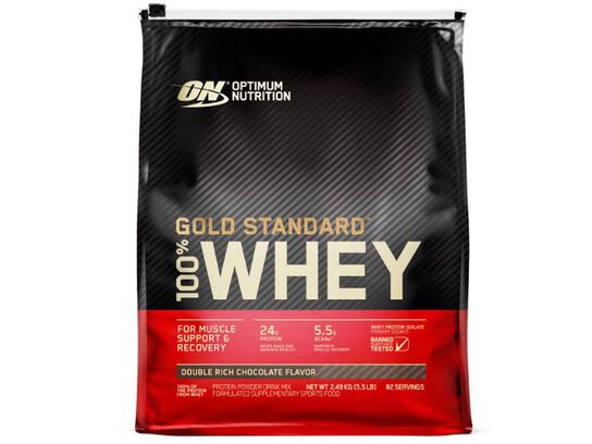 Gold Standard 100% Whey Double Rich Chocolate 5.5LB (extra 10% free)