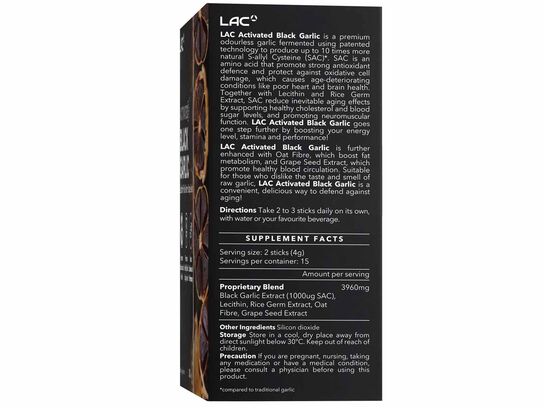  LAC Activated Black Garlic 30 sticks