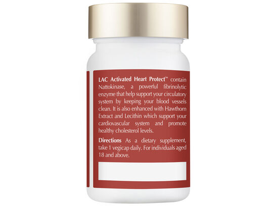 LAC ACTIVATED® Heart Protect™ (Nattokinanse Hawthorn Lecithin Blend) (30 vegicaps)