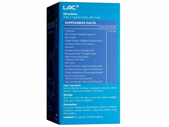 LAC Activated® Conceive+ For Him - For Men's Reproductive Health (60 vegicaps)