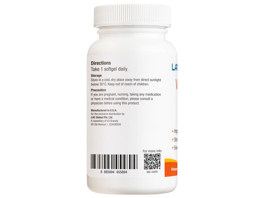 LAC Vitamin D3 1000IU 180 softgels