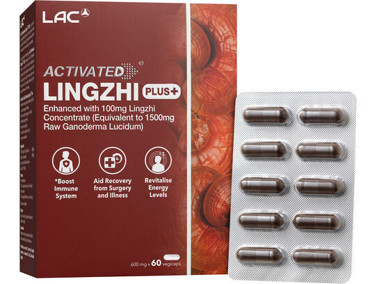 LAC ACTIVATED® Lingzhi Plus™ - Enhanced with 100mg Lingzhi Concentrate (60 vegicaps)