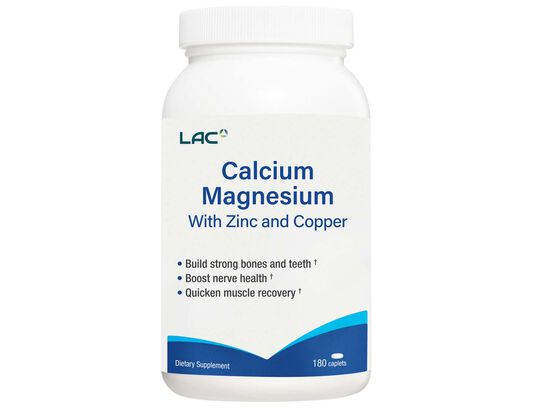 LAC Calcium Magnesium with Zinc & Copper   180 caplets